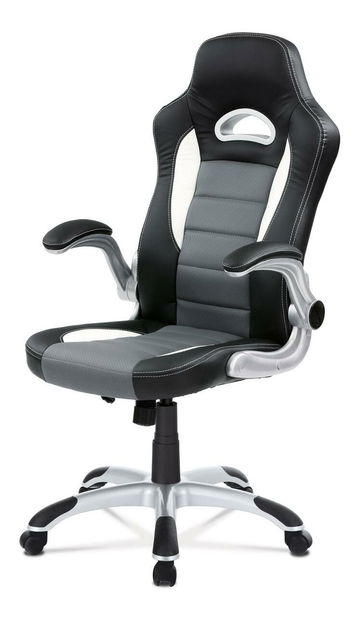 Herní křeslo Kilos (šedá + bílá + černá)