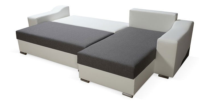 Rohová sedací souprava Wisteria (šedá + černá) (P)