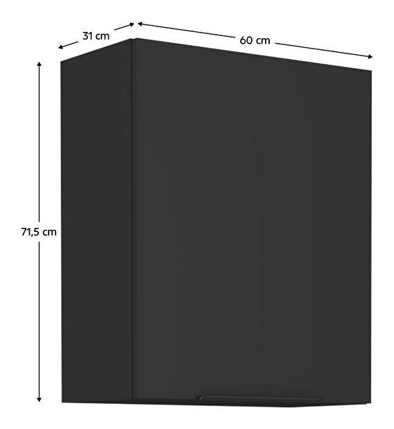 Horní kuchyňská skříňka Sobera 60 G 72 1F (černá)