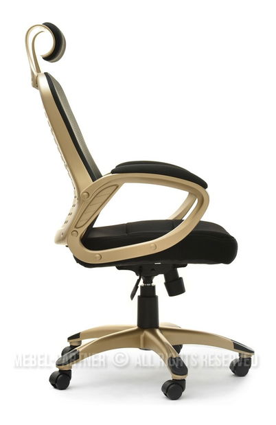 Křeslo Rondoz (zlatá + černá)