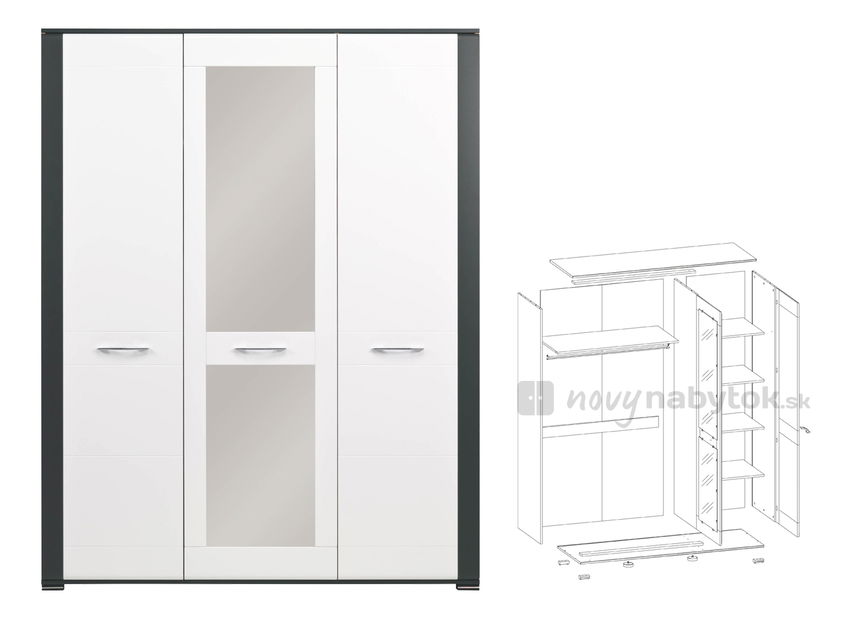 Šatní skříň Naomi NA 8