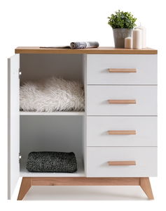 Komoda Balones BG08 (bílá + dub)