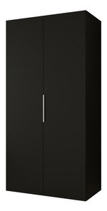 Šatní skříň 100 cm Mirabella 1 (černá + kašmír)