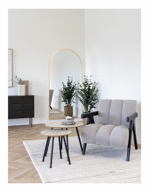 Konferenční stolek Alast 1 (černá + béžová)