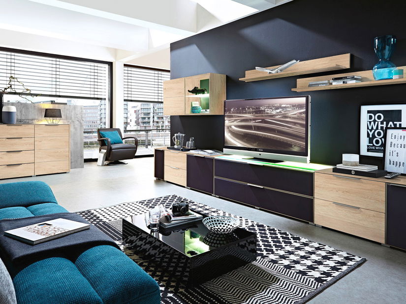 TV stolek/skříňka BRW Median RTV2K/5/14 (s osvětlením)