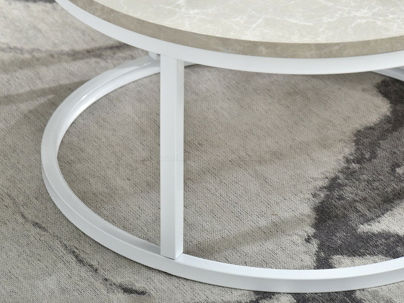 Konferenční stolek Kolja Zest Xl (šedá + bílá)