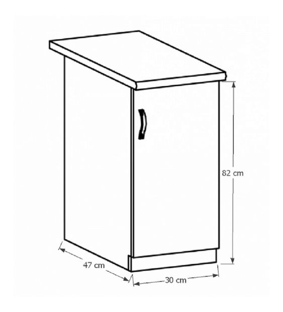Dolní kuchyňská skříňka D30P Sillina (sosna andersen)