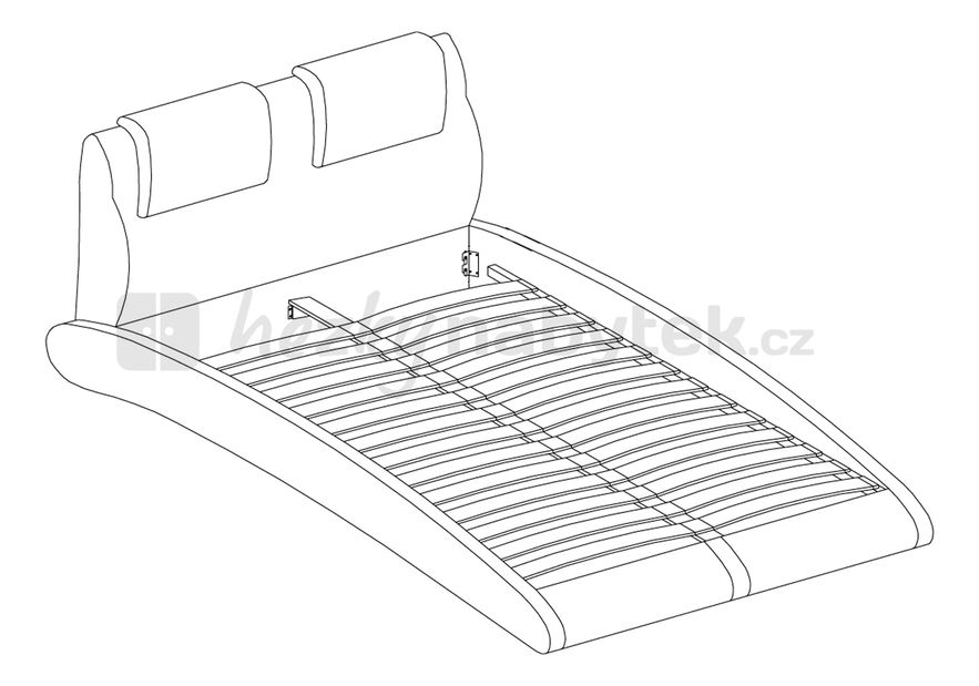 Manželská postel 160 cm Bold (s roštem)