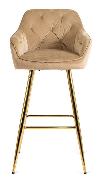 Barová židle Solicitamos (béžová + zlatá) *výprodej