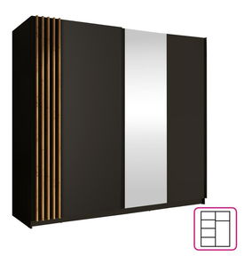 Skříň Bogota 2 (černá + dub artisan)