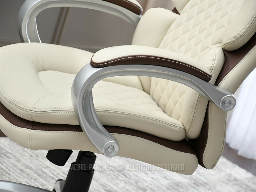 Kancelářské křeslo Abelendes (hnědá + šedá)