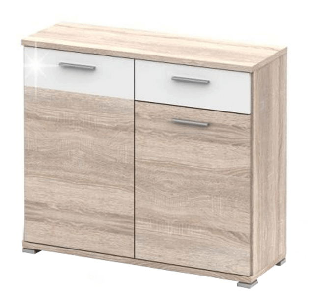 Komoda Rosenea Typ 3 dub sonoma + lesk vysoký bílý