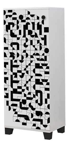 Skříňka na boty Feliz 802 (bílá + černá)