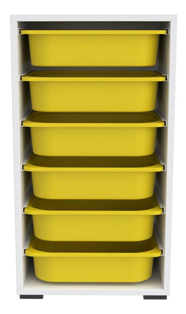 Organizér na hračky Dremonka 3 (bílá + žlutá)