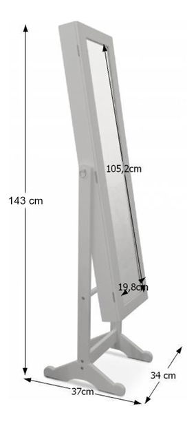 Zrcadlo Gehei (šedá)