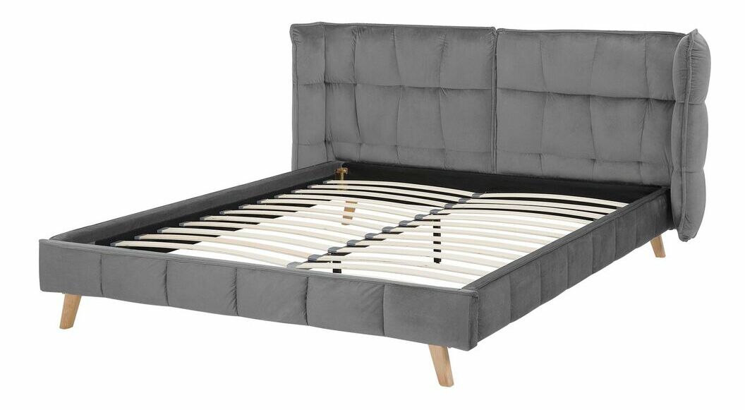 Manželská postel 160 cm SENEL (s roštem) (šedá)