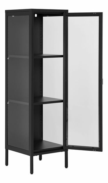 Úzká vitrína Brisbane Bisalia 7 (černá)