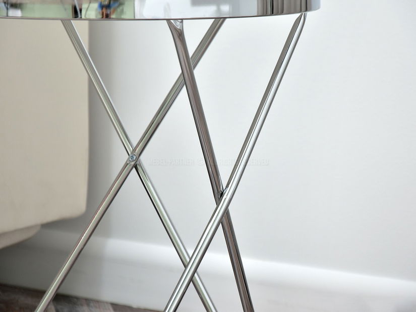 Konferenční stolek Armin S (bílý mramor + chromová)