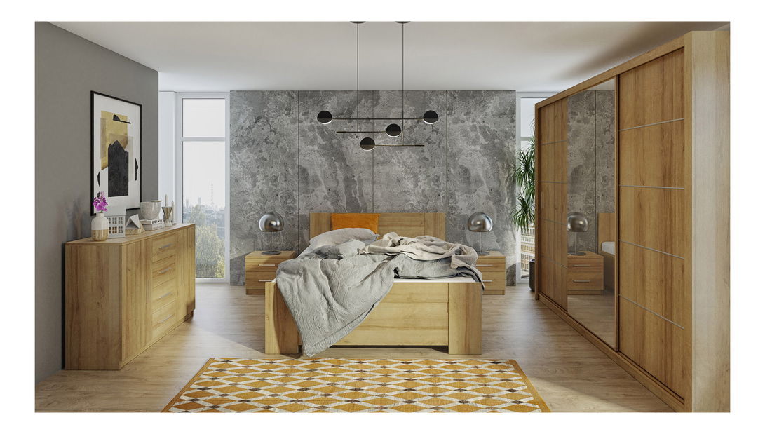 Šatní skříň Bonaparte SZ250 (dub zlatý)