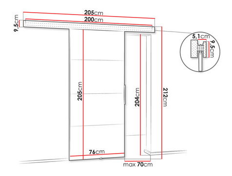 Posuvné dveře Meralia 7 (bílá)