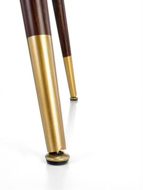 Jídelní stůl Domingo (ořech + zlatá) (pro 3 osoby)