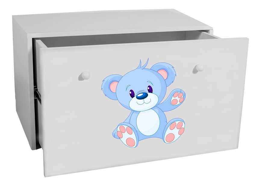 Úložný box pro děti Ione (bílá + macík)