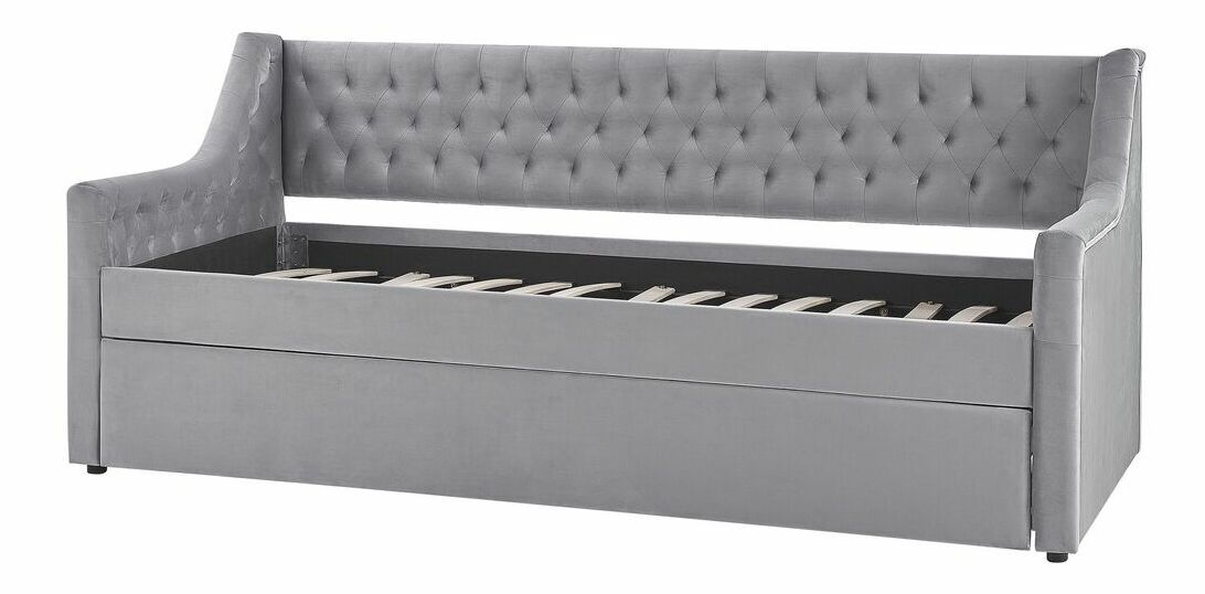 Rozkládací postel 90x200 cm Maisha (světle šedá)