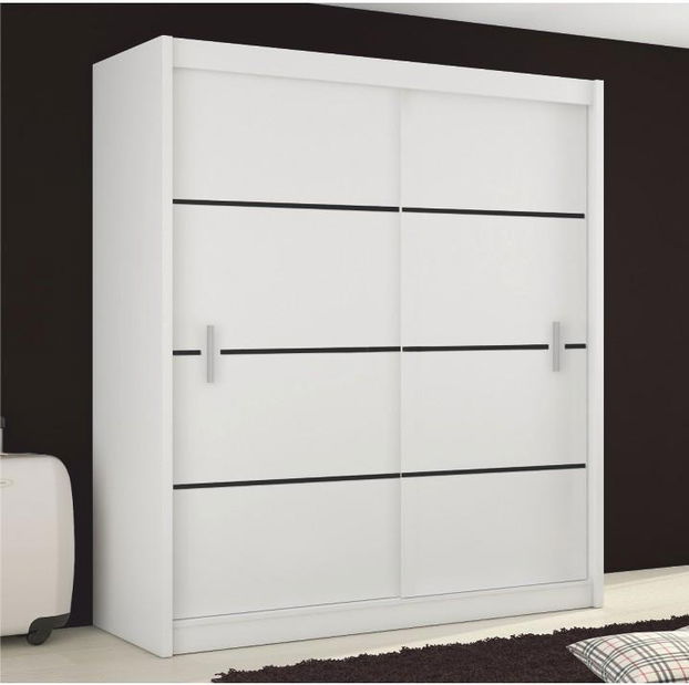 Šatní skříň Magnet 203 (bílá + černá)