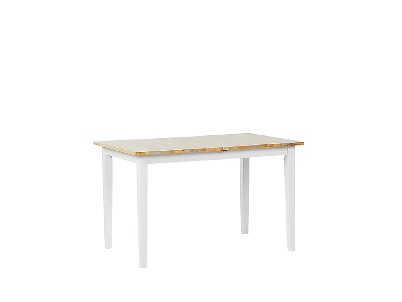 Jídelní stůl HOWTON (světlé dřevo + bílá) (pro 4 až 6 osob)