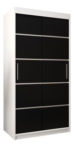 Šatní skříň 120 cm Verika 1 120 (bílá + černá)