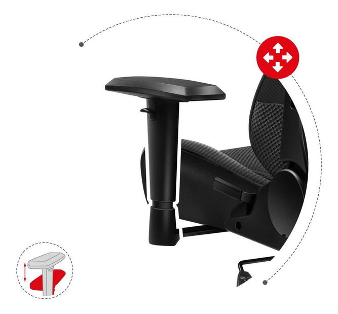 Herní křeslo Fusion 6.2 (černá + karbonová)