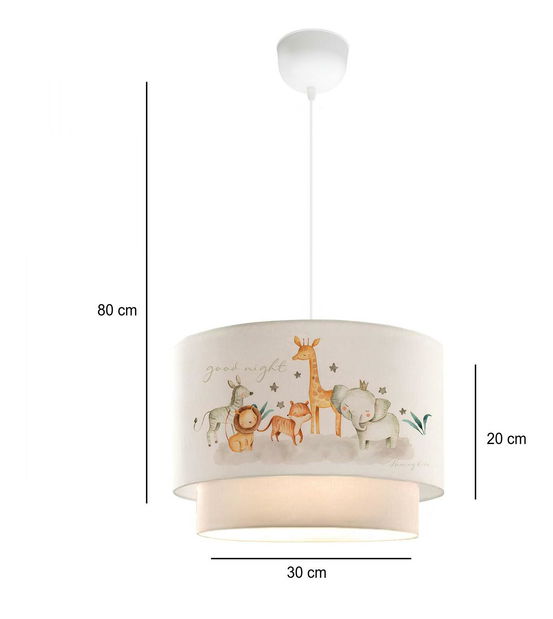 Dětské stropní svítidlo Menenko 1 (krémová + vícebarevné)