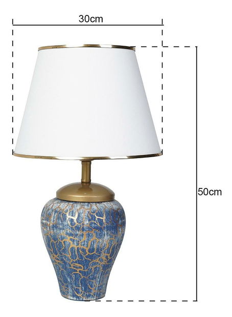 Stolní lampa Rialessta 5 (bílá + modrá)