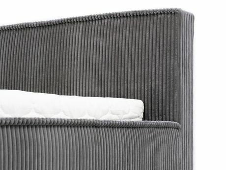 Manželská postel 160 cm Gretty S (tmavě šedá) (s roštem) (s úl. prostorem)