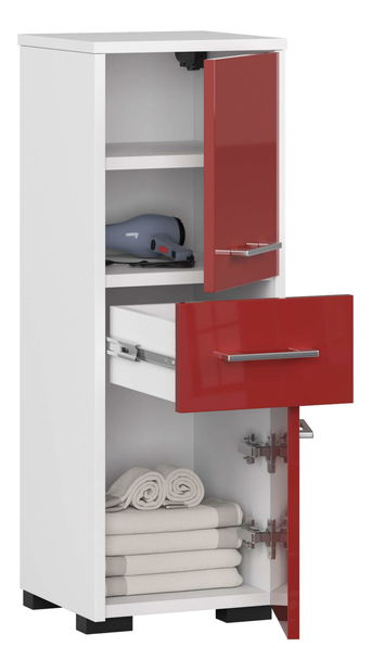 Koupelnová skříňka Farid TYP6 (červená lesklá)