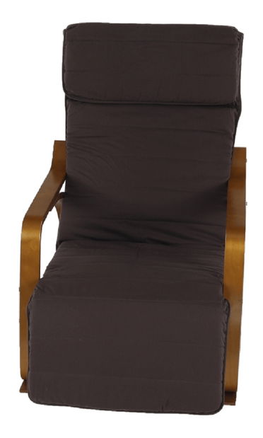 Houpací křeslo Runde (hnědá + hnědá)