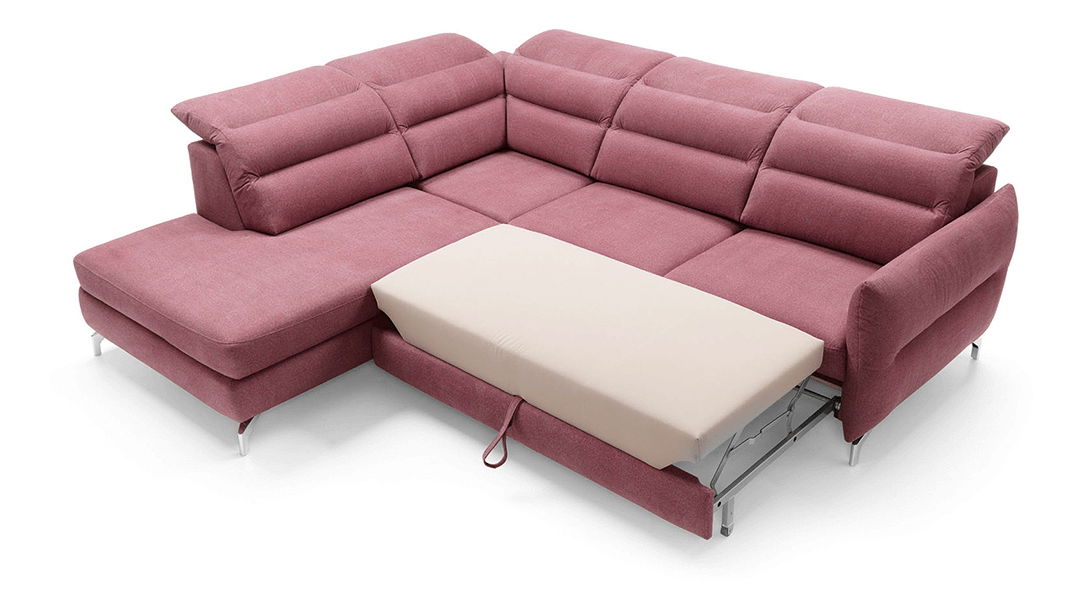 Rohová sedací souprava Garion (růžová) (L)
