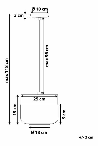 Závěsná lampa Murey (bílá)