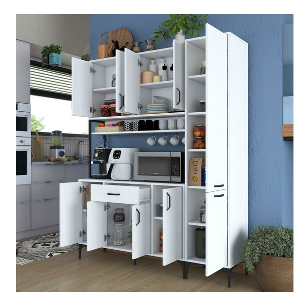 Kuchyňská skříň Jenaretta 34 (bílá + černá)