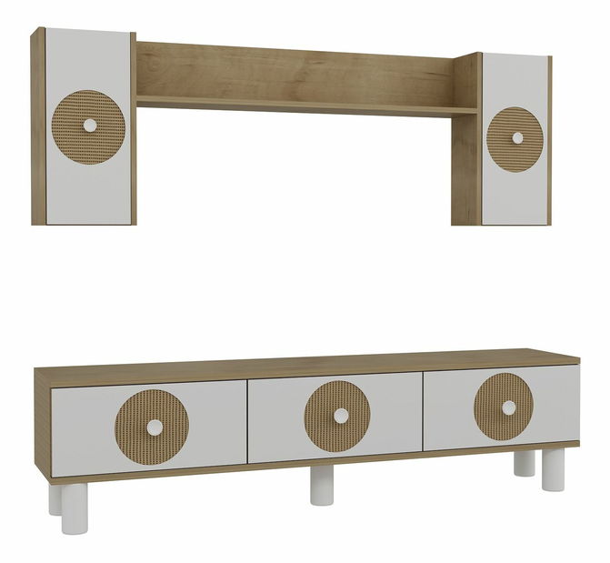 Obývací stěna Dentialo (dub hazeran)