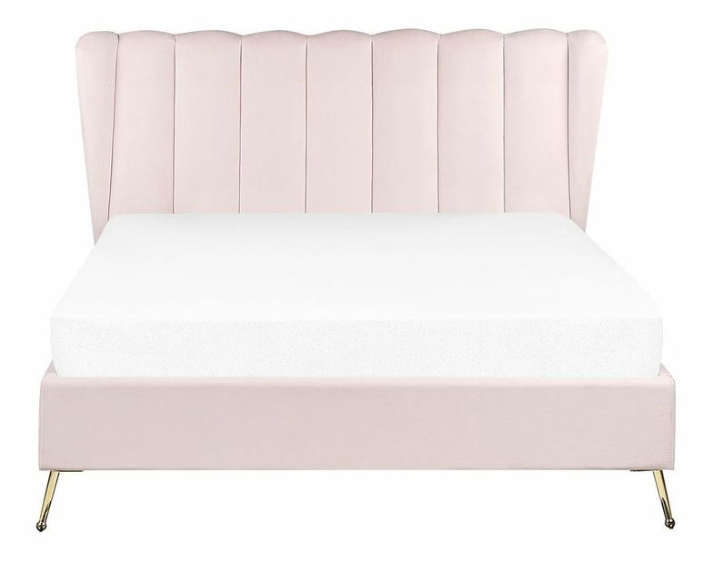 Manželská postel 140 cm Mirabell (růžová)