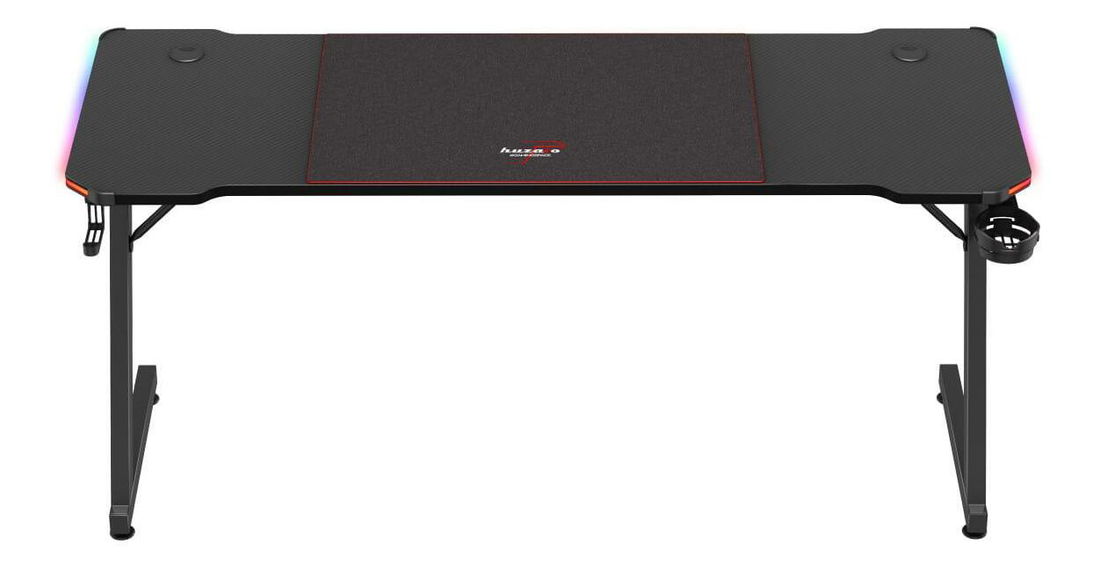 PC stolek Hyperion 4.8 (černá + vícebarevná) (s LED osvětlením)