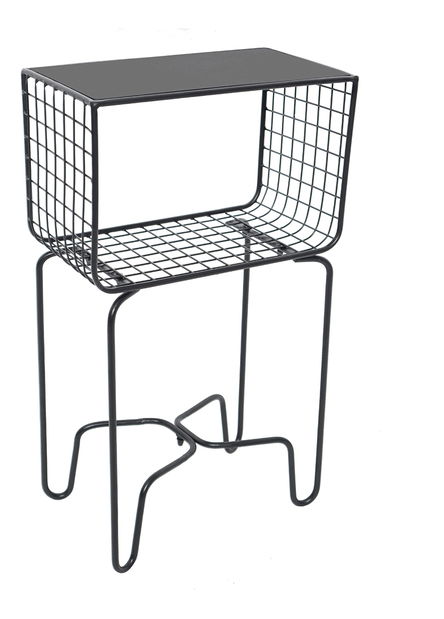 Kovový odkládací stolek Blue Moon (černá)