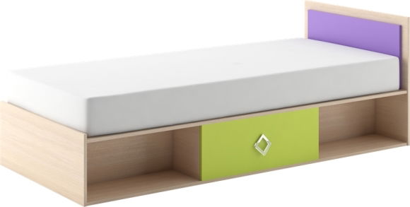 Jednolůžková postel 90 cm Paco PC-10 (s matracem)