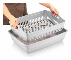 Kočičí záchod Catty (bílá + fialová)