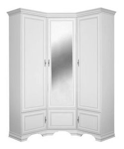 Rohová skříň Kuito SZFN5D (alpská bílá)