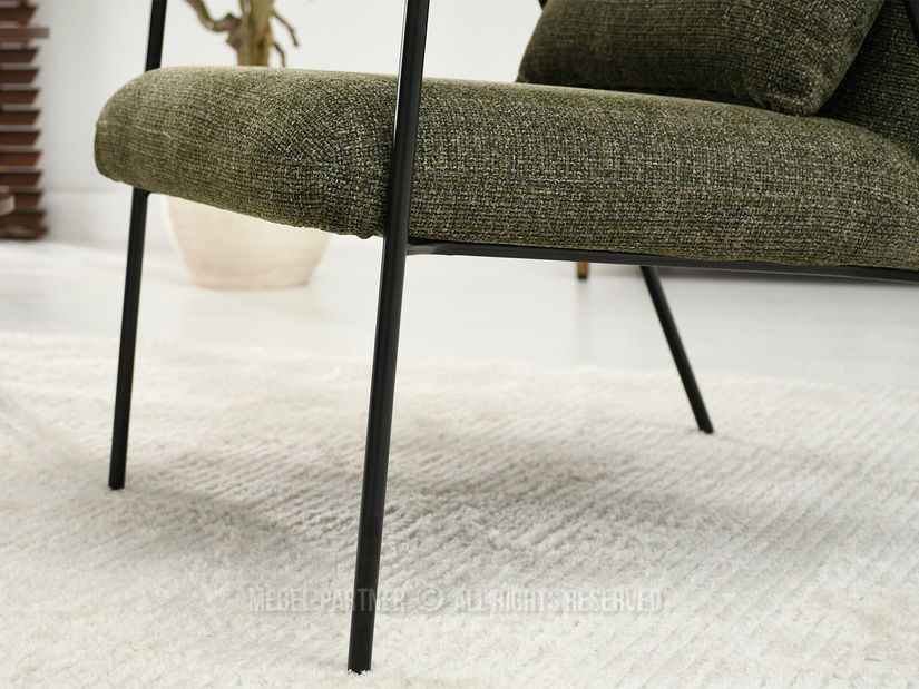 Křeslo Elba (zelená + ořech)