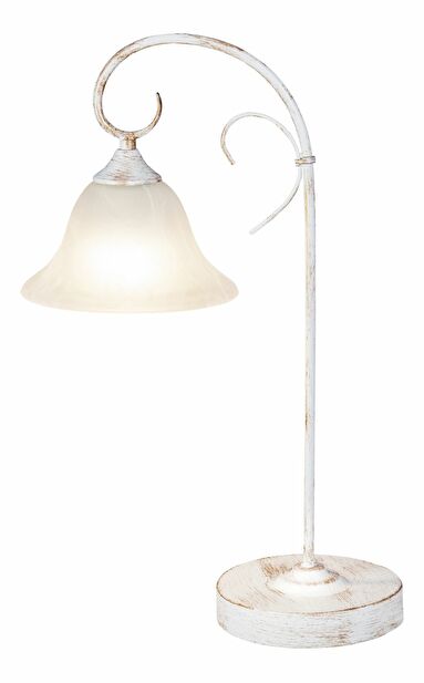 Stolní lampa Katherine 7187 (antická bílá + rýžové kamenné sklo)