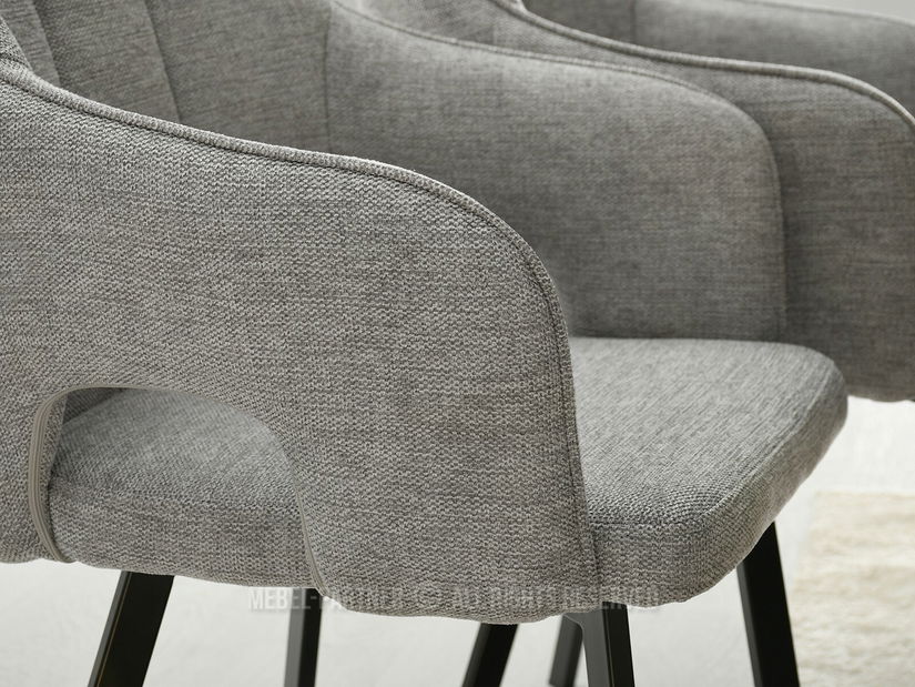 Židle Carl (šedá + chromová)