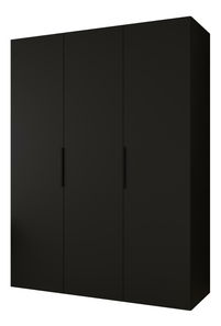 Šatní skříň 150 cm Mirabella 1 (černá + černá)